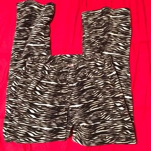 Zebra fleece PJ pants